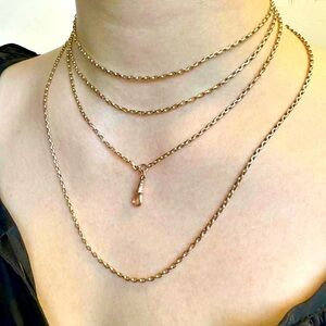 Victorian 9k gold guard chain